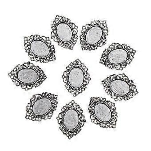 10x Filigran Bezel Vedhæng Cabochon Indfatning