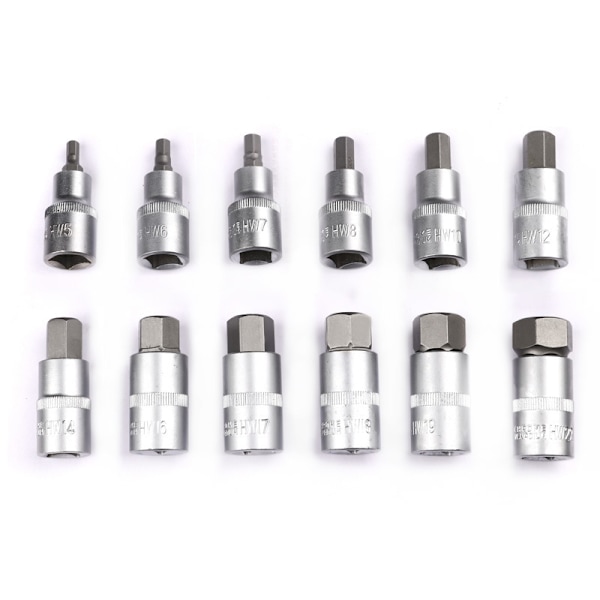 12-osainen 1/2\" kuusiokoloavainsarja, kuusiokoloavain 5, 6, 7, 8, 10, 12, 14, 16, 17, 18, 19, 22 mm, p