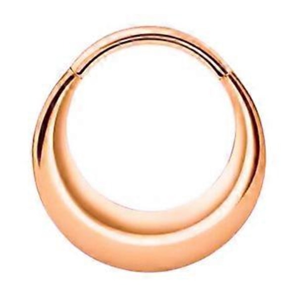 Neseringspynt i rustfritt stål, iøynefallende neserings tilbehør i rustfritt stål, nette elliptiske neseringer (1,2 8mm rosegull)