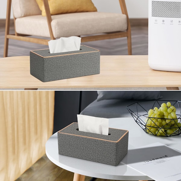 Läder Tissue Box, Rektangulär Tissue Box Tissue Box, B x D x H: