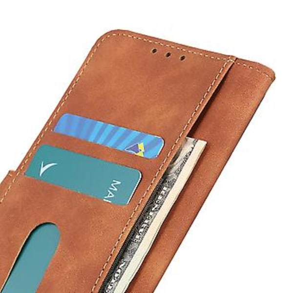 Retro Texture PU-etui til Honor X7 / Play 30 Plus (Brun)