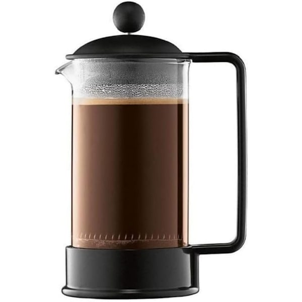 Fransk press kaffebryggare - 3 koppar - 0,35 L - Svart