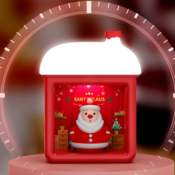 (röd)Mini snöhus lätt julklapp bästa val USB bur
