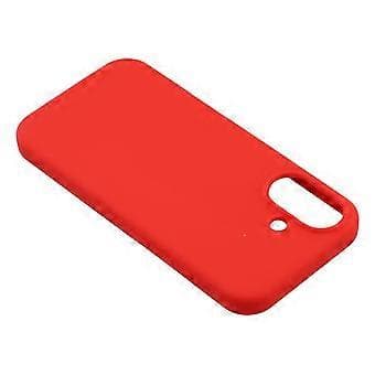 Kompatibelt deksel til iPhone 16, solid silikon, støtsikkert bakdeksel (rød)
