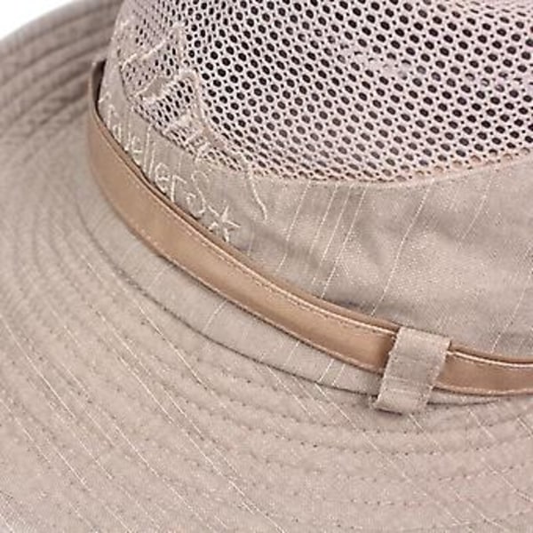 Solbeskyttelseshat Bucket Cargo Safari Bush Jungle Sommer Fiskeri Herre Dame (Kaffe)