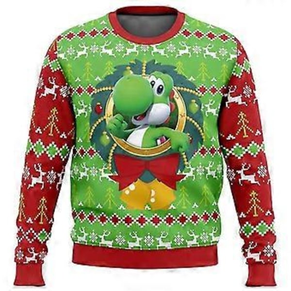 Mario Kart Stygg Julegenser Gave Julenissen Pullover Menn 3d Genser Og Topp Høst Og Vinter (5XL stil 3)