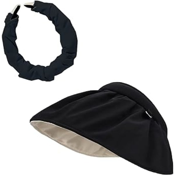 Dame Visir, Anti UV Visir Cap, Foldbar Hat, Bredskygget Strand H
