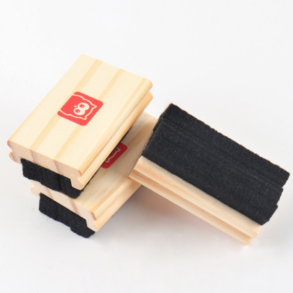 Blackboard Erasers - 3 PCS Campus Style Pine Wood Felt Eraser C