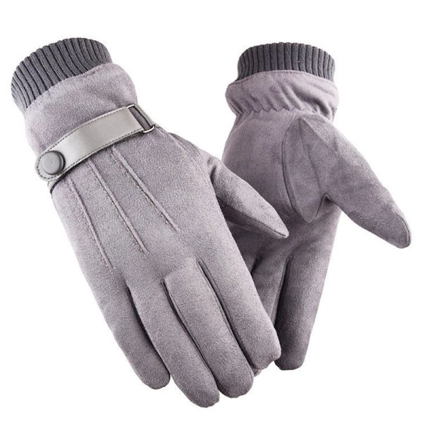 Grey-Winter Warm Touchscreen Gloves for Men Women Thermal Su