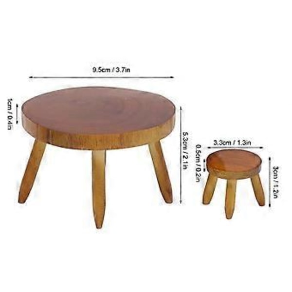 1:12 Massivt Træ Dukkehus Bord Stol Simuleret Miniature Møbler Spisestue Køkken Dekoration
