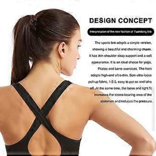 Sport-BH för kvinnor, hög effekt, dragkedja fram, plusstorlek, vadderad yoga push up-väst (4XL Vit)