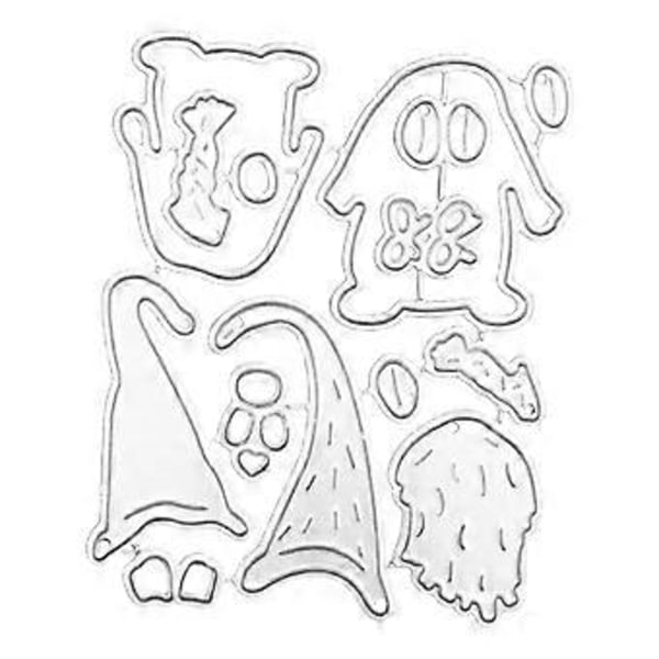 Søt ansiktsløs dukke for metallstans for juleklippestanser Stencil DIY Scrapboo