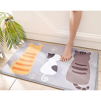 Bademåtte Antislip Absorberende Badeværelsesgulvmåtte Kat Ryg 50*80cm
