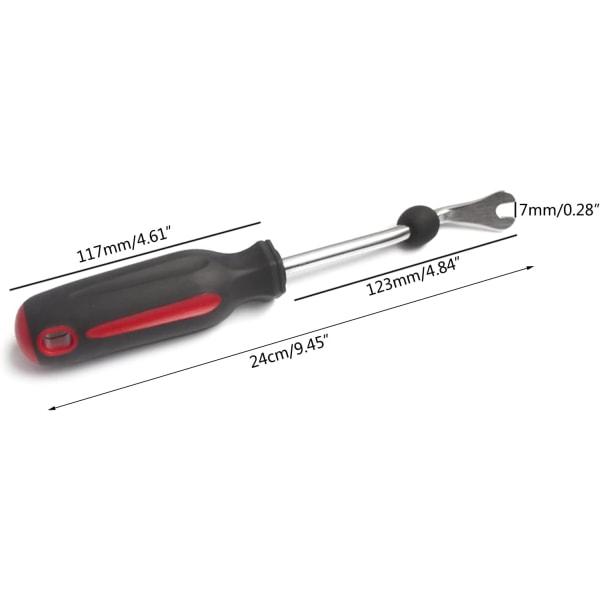 Bilspikerfjerner, billistverktøy for fjerning, radiopanel, dørreparasjonsspenne 24 cm, plastspenneklips, gjør