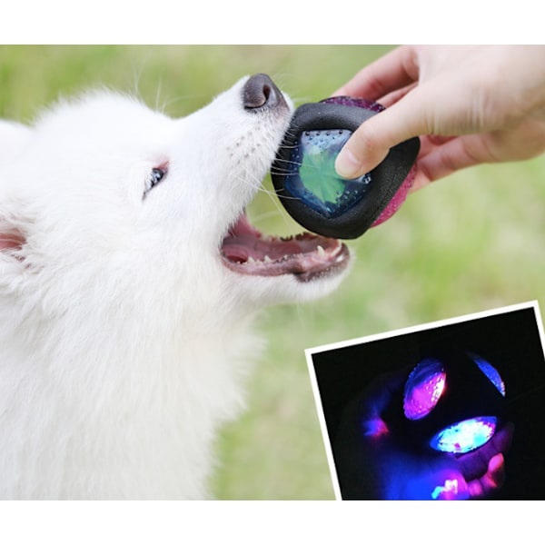 Hund Glitrende Gummiben, Hundelegetøj Tresidet Sort Bold - Lumi