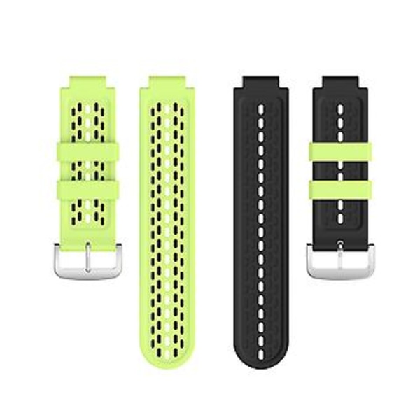 Silikon armbånd for Garmin Approach S2 / S4 (Limegrønn Svart)