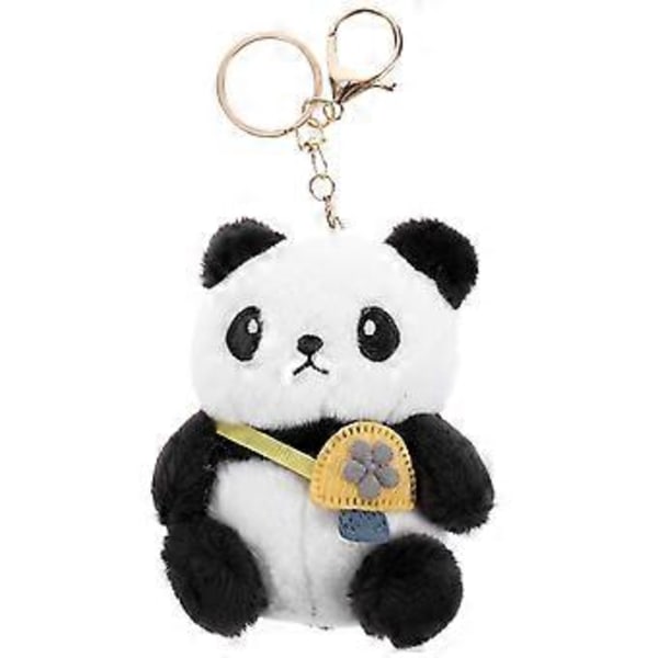 Udstoppede Panda Dukke Nøglering Dejlig Plys Panda Vedhæng Nøglering Taske Hængende Dekoration