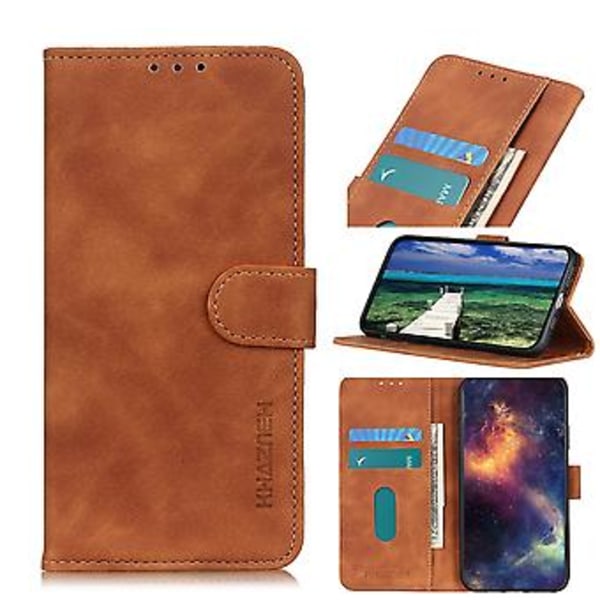 Retro Texture PU-etui til Honor X7 / Play 30 Plus (Brun)