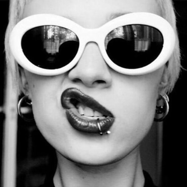 Goggles Oval Mod Retro Vintage Kurt Cobain Inspirerede Solbriller Ro