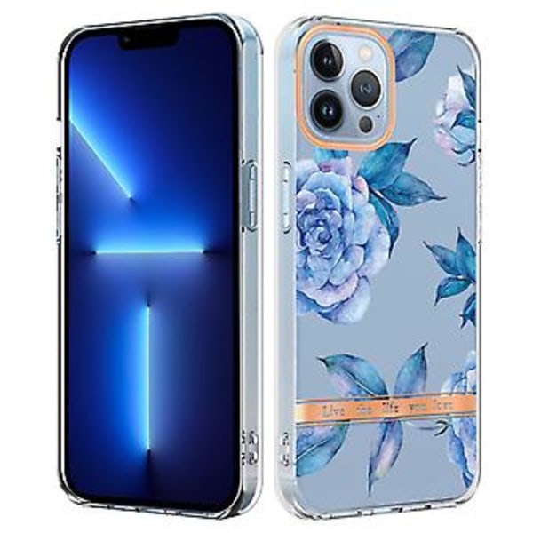 Blomster og planter-serie TPU-etui for iPhone 15 Pro (Orkidé Peony)