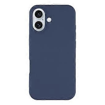 Kompatibel med iPhone 16 Deksel Solid Silikon Støtsikkert Telefon Bakdeksel (Mørkeblå)