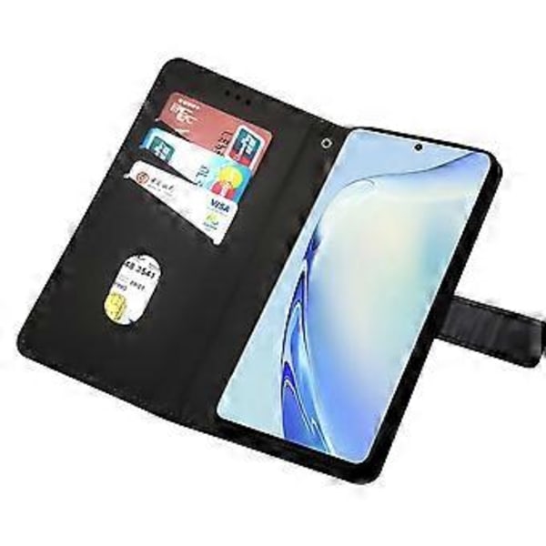 IDEWEI PU-läderfodral för vivo V29 Lite 5G med kortfack, färgsplicing, stativ (Stil G)
