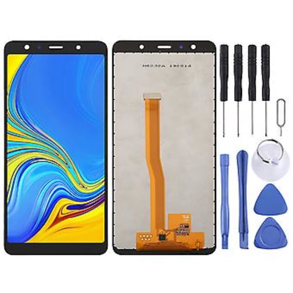 incell LCD-skärm för Galaxy A7 (2018) A750F/DS, A750G, A750FN/DS med pekskärm Full montering (Svart)