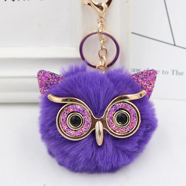 Pöllökarva avaimenperä (violetti 8 cm)