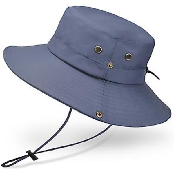 Bredskygget Solhat Åndbar Bucket Hat Sommer Fiskeri UV Beskyttelse Mænd Kvinder (Sort)