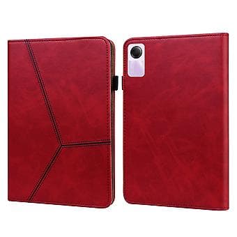 Stribet Læder Tablet Etui Til Xiaomi Redmi Pad SE (Rød)