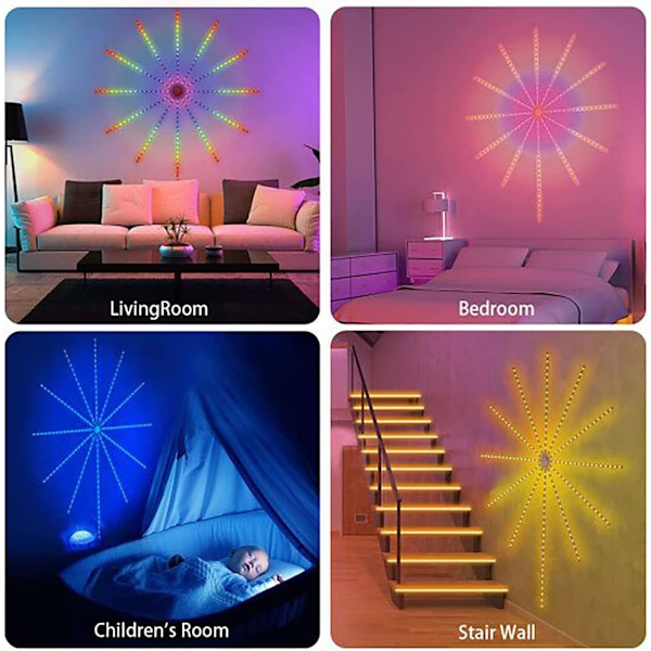 Starburst-lampor med fjärrkontroll, LED-ljusslinga med