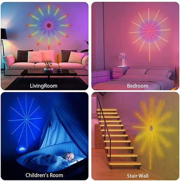 Starburst-lys med fjernkontroll, LED-lysstripe