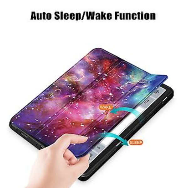 3-faldigt PC-fodral för surfplatta för Samsung Galaxy Tab A9+ (Vintergatan)