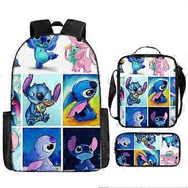 Stitch Rygsæk StarCraft Rygsæk Oxford Stof Skuldertaske Madkasse Penalhus 15-NMAOV