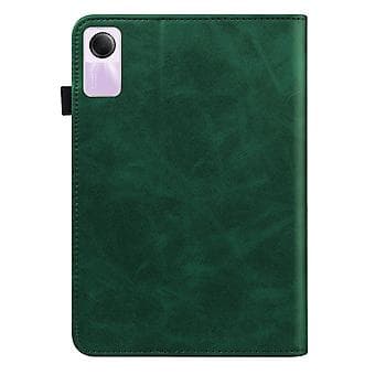 Stribet Læder Tablet Etui Til Xiaomi Redmi Pad SE (Grøn)