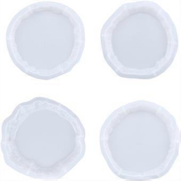 4 stk. Koppeunderlag Støbningsform DIY Harpiks Epoxy Form Underlag Fremstilling Form Koppeunderlag Form