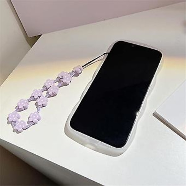 Kompatibel med Iphone 12 Pro Skal med Söt Lila Blomma Blommönster Design Estetisk Kvinnor Tonåringar Flickor Blomma Objektivskydd Skal för Iphone 12