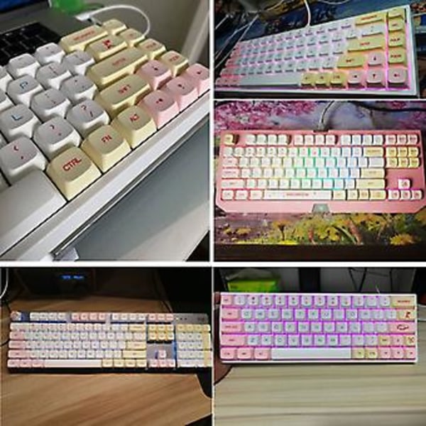 146 Taster DYE-SUB Keycap XDA Macaron Taster for Mekaniske Tastaturbrytere