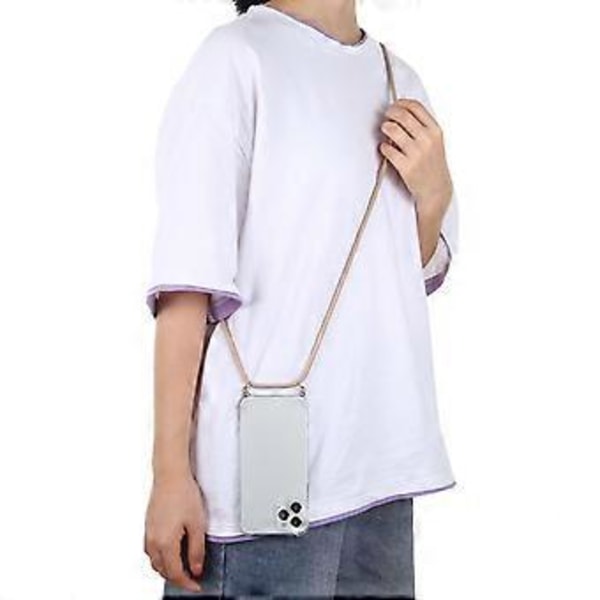 TPU-etui med snor til iPhone 16 Pro (Sort)