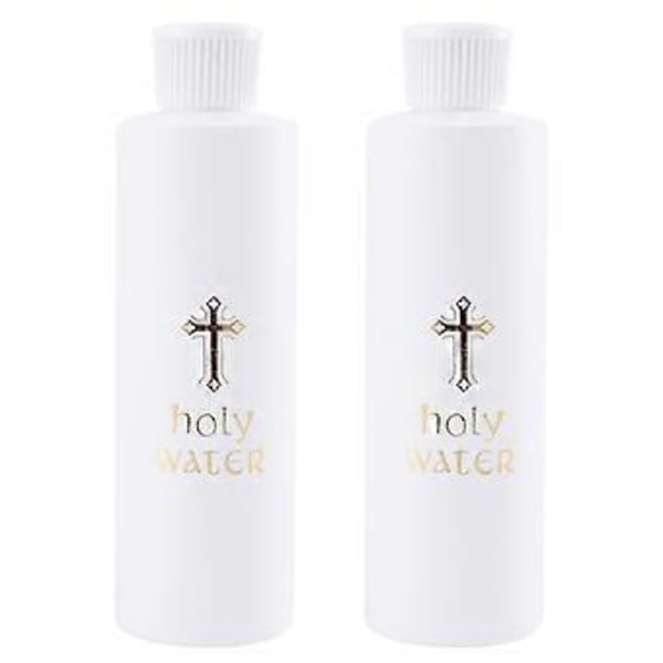 2 kpl Sylinterimäinen Pyhän Veden Pullo Kirkon Pyhän Veden Pullo Jeesus Risti Kuvio Eksorkismi Halidom Matkalle (Ilman Pyhää Vettä)