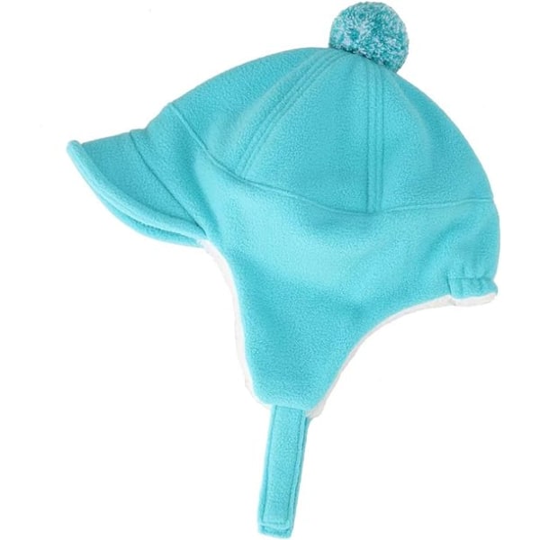 Toddler Boys Vinterhatt med Öronlappar Baseball Cap Visor Aqua Fl