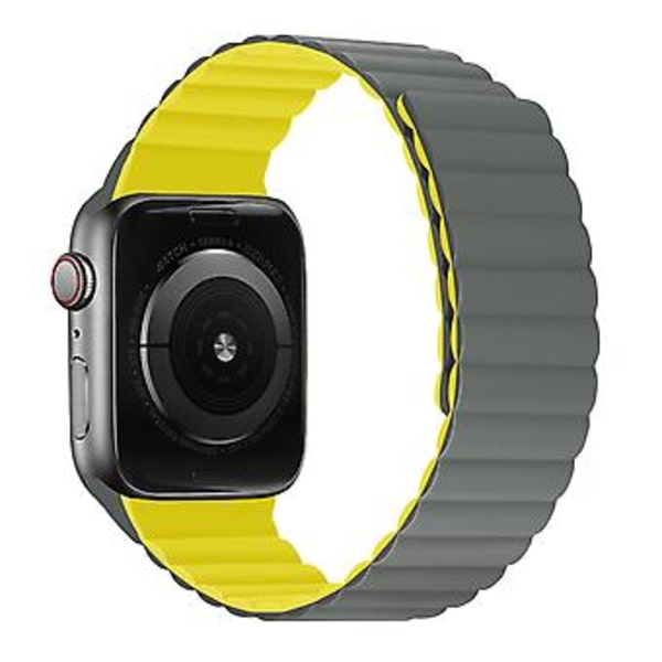 Remm for Apple Watch 7 45mm / 6&SE&5&4 44mm / 3&2&1 42mm (Grå Gul)