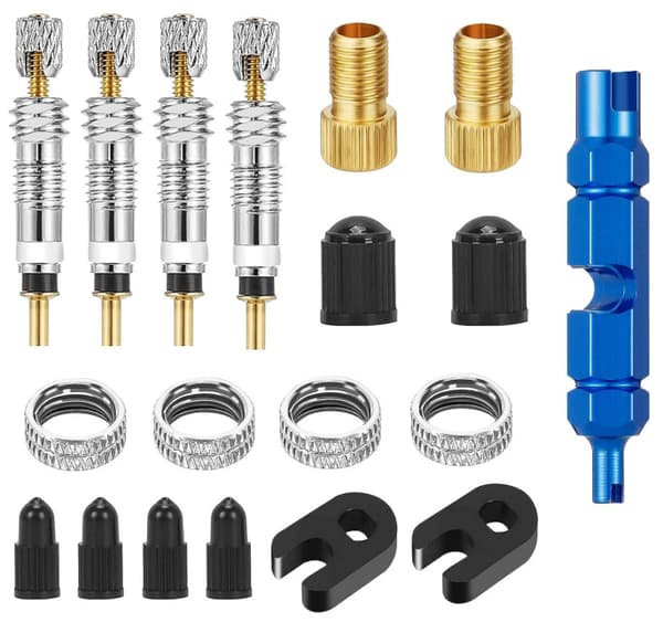 19 stk Presta til Schrader ventiladapter sykkel Presta ventiladapter