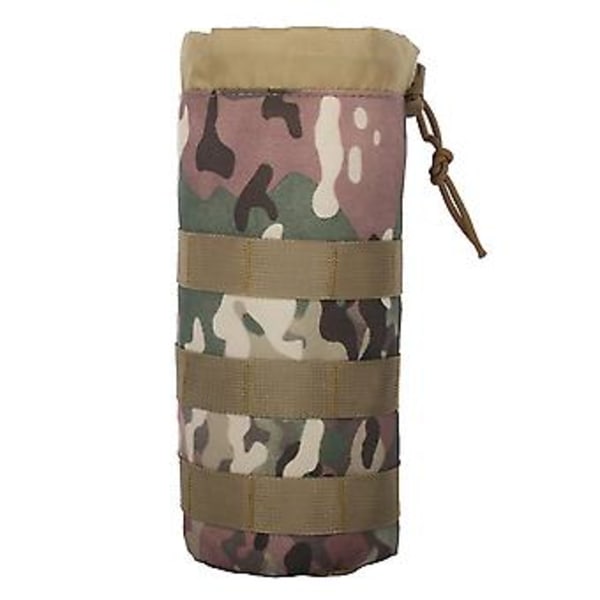 Ulkoiluun Tarkoitettu Tactical Molle Juomapullokassi Sotilaallinen Vaellusvyön Pidike Vedenkeitinpussi (CP)