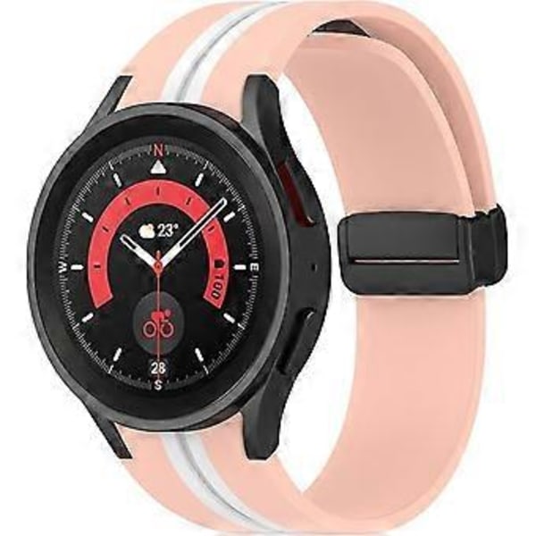 Magneettinen taittuva solki silikoninen ranneke, yhteensopiva Samsung Galaxy Watch 5 Pro 45mm/Galaxy Watch 5 44mm 40mm/Galaxy Watch 4 44mm 40mm