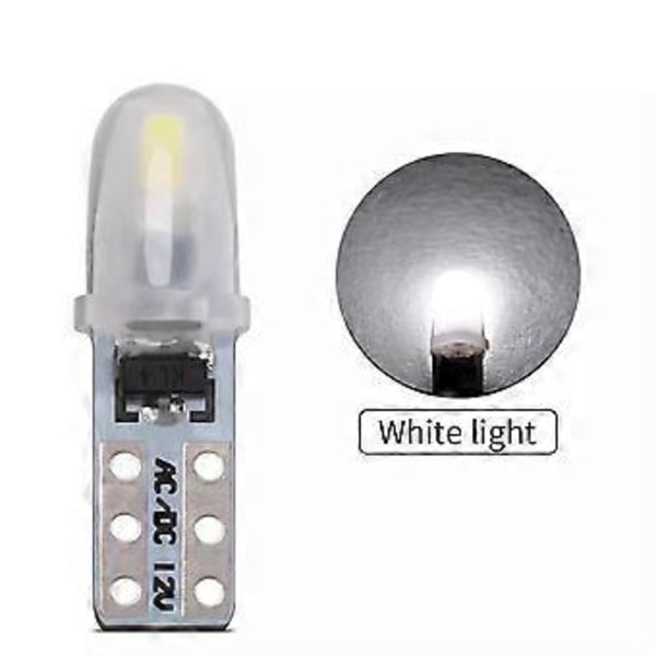10x LED T5 Auton Nopeusmittari & Instrumenttivalaistus Polttimo Lamppu 70 12V (10kpl Valkoinen)