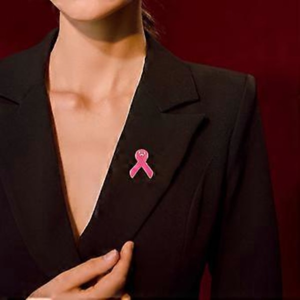 Sæt med 10 pink sløjfeformede brocher Brystkræftbevidsthed Støtte Reversnål Smykker Socialt samvær Tilbehør