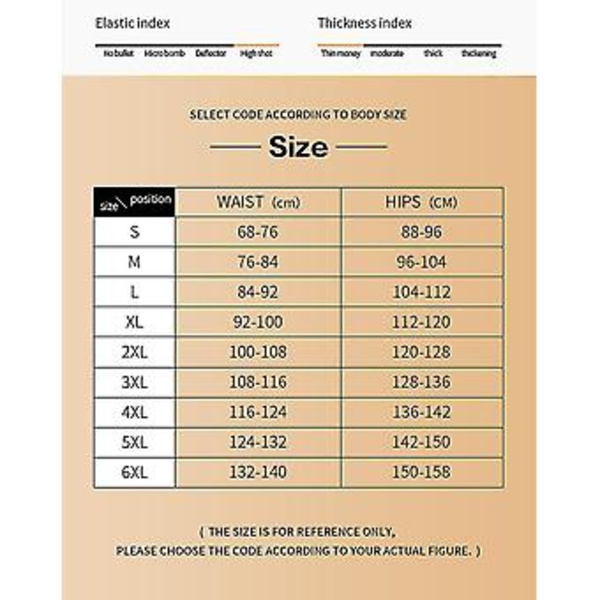 Buttlifter Byxa med Hög Midja, Maglyft, Höftlyft, Kroppsshorts ( )