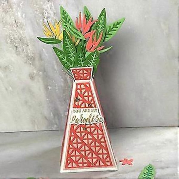 Blomsterblade Metal Skæreforme Stencil Scrapbooking Form Prægningsskabelon