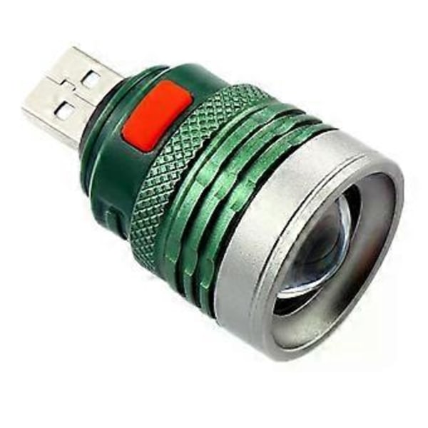 LED-belysning Portabel 3 Lägen Strömförsörjning Via USB-gränssnitt Powerbank Ultraljus Stark Lampa Lanterna Ficklampa Mini USB-blixtljus (A1 Vitt Ljus)